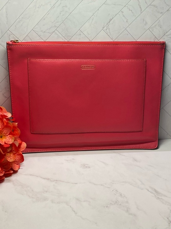 Coach Handbags - Coach Darcy Pomegranate Hot Pink Large Leather Tech Pouch #68077